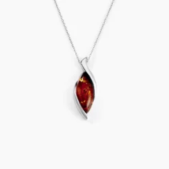 Collier Vyara Argent Blanc Ambre