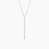Collier Whitney Argent Blanc Oxyde De Zirconium