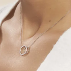 Collier Yalaz Argent Blanc Oxyde De Zirconium