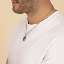 Collier Yoan Acier Blanc