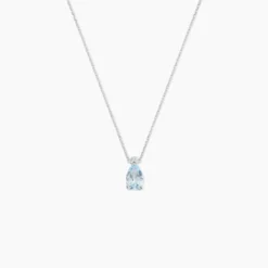 Collier Yrene Or Blanc Topaze