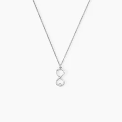 Collier Zayra Argent Blanc Oxyde De Zirconium
