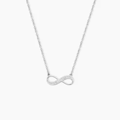 Collier Zelma Argent Blanc