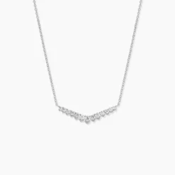 Collier Zuina Argent Blanc Oxyde De Zirconium
