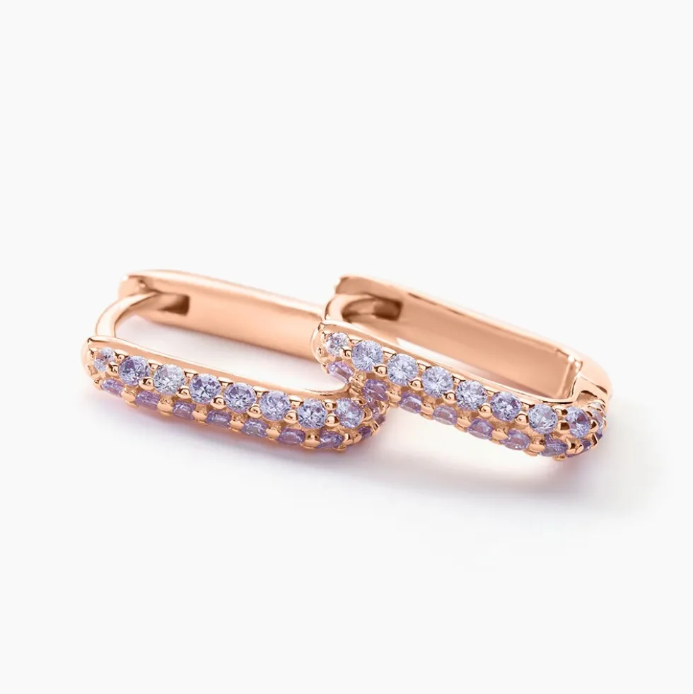 Creoles Rio Argent Rose Oxyde De Zirconium