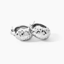 Créoles Amadi Argent Blanc