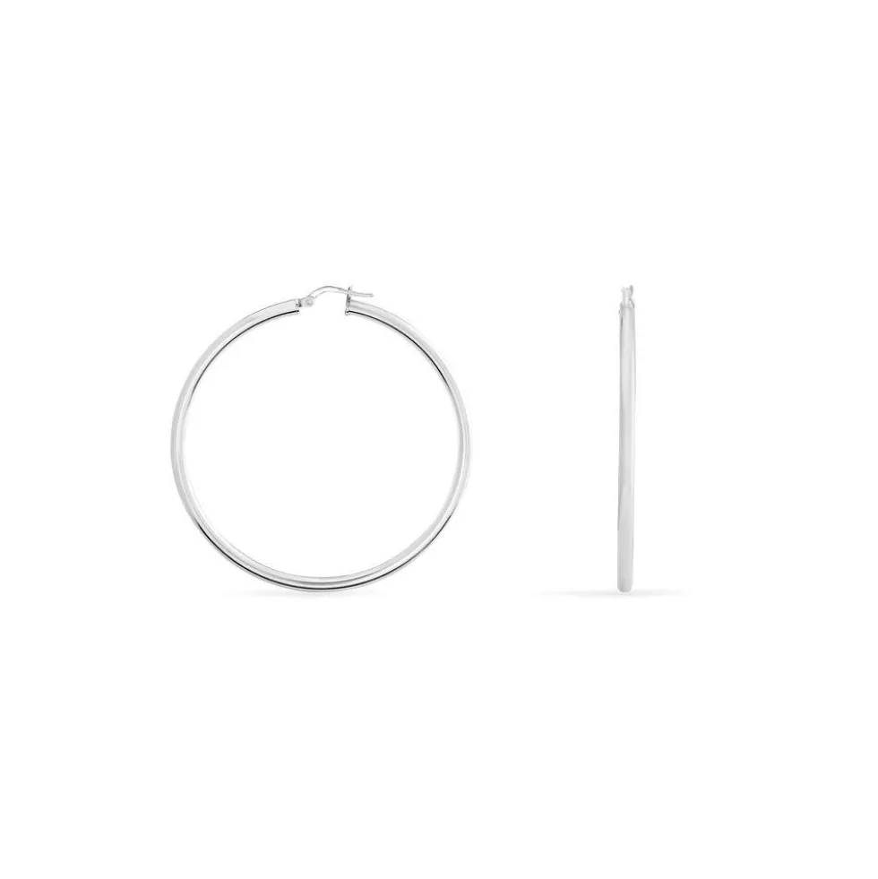 Créoles Argent Blanc Anne