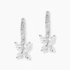Créoles Argent Blanc Karitate Oxydes De Zirconium