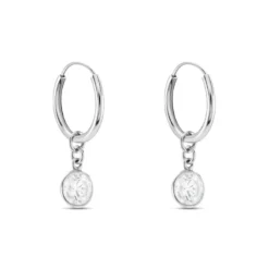 Créoles Argent Blanc Lehunnus Oxyde De Zirconium