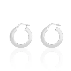 Créoles Argent Blanc Mila