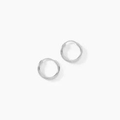 Créoles Argent Blanc Olympia