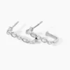 Créoles Astrea Argent Blanc Oxyde De Zirconium