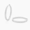 Créoles Classique Argent Blanc Django Oxyde De Zirconium