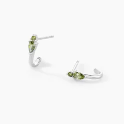 Créoles Desert Argent Blanc Oxyde De Zirconium