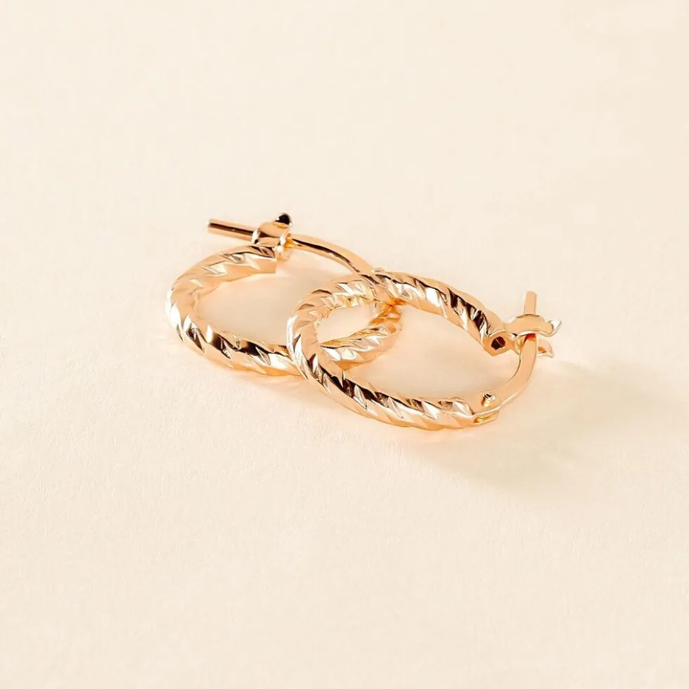 Créoles Djulia Argent Rose