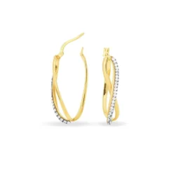 Créoles Domitilla Or Jaune Strass