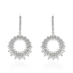 Créoles Doretta Argent Blanc Oxyde De Zirconium