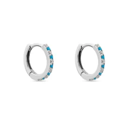 Créoles Elga Argent Blanc Oxyde De Zirconium