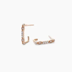 Créoles Eugenie Argent Rose Oxyde De Zirconium