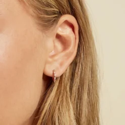 Créoles Eugenie Argent Rose Oxyde De Zirconium
