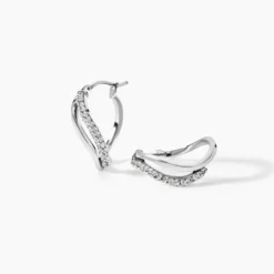 Créoles Hekate Or Blanc Strass