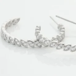 Créoles Juan Argent Blanc Oxyde De Zirconium