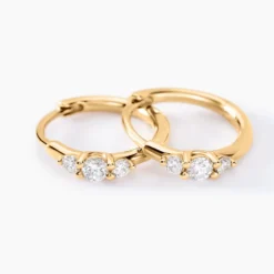 Créoles Kaelee Or Jaune Diamant Synthétique