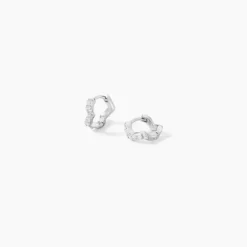 Créoles Kaylin Argent Blanc Oxyde De Zirconium