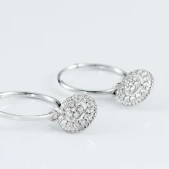 Créoles Lulu Or Blanc Oxyde