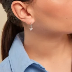Créoles Lupita Argent Blanc