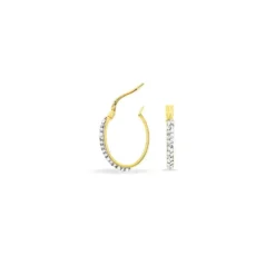 Créoles Sandrine Or Jaune Strass