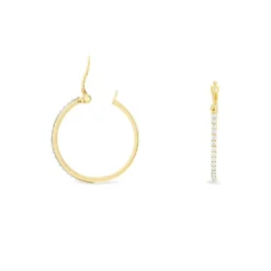Créoles Sandrine Or Jaune Strass