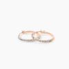 Créoles Sandrine Or Rose Strass