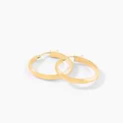 Créoles Shalana Lisses Demi Jonc Or Jaune