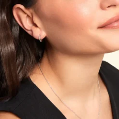 Créoles Shula Argent Blanc
