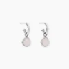 Créoles Tao Argent Blanc Quartz