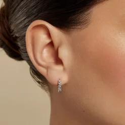 Créoles Toula Argent Blanc