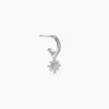 Créole Unitaire Ancelin Rondes Argent Blanc Oxyde De Zirconium
