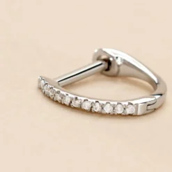 Créole Unitaire Aryanna Or Blanc Diamant