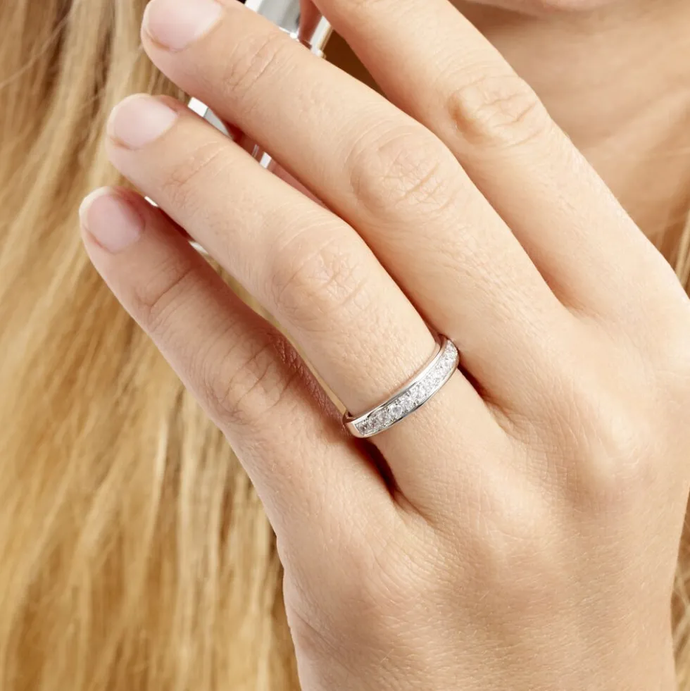 Demi Alliance Heket Argent Blanc Oxyde De Zirconium