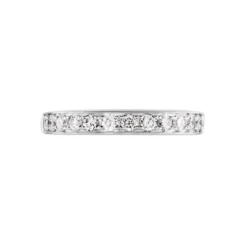 Demi-alliance Or Blanc Valentine Diamant Synthetique