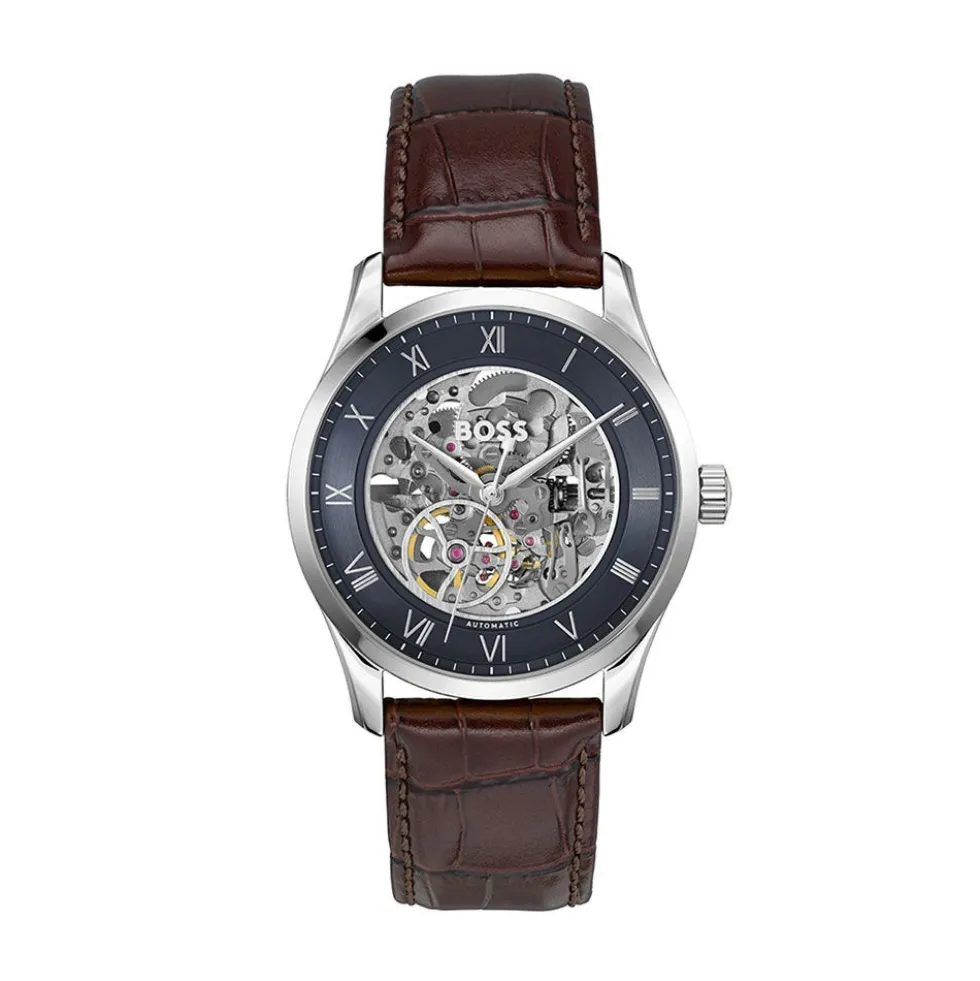 Montre Boss Principle Skeleton Bleu