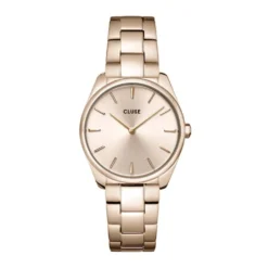 Montre Cluse Feroce Petite Acier Acier Dore Rose