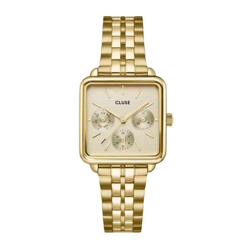 Montre Cluse La Tetragone Multifunction Doré