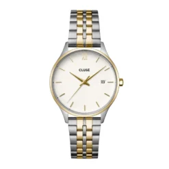 Montre Cluse Minuit Date Blanc
