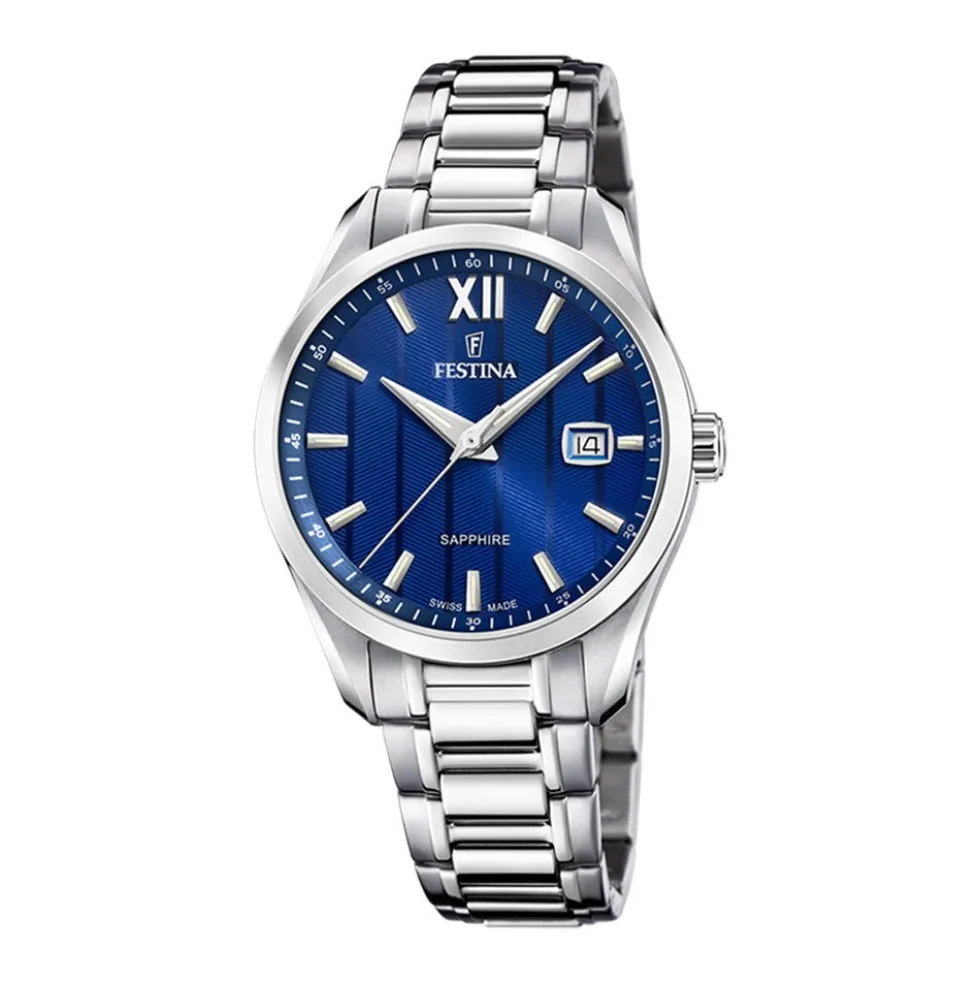 Montre Festina Swiss Made 37,5 Bleu London
