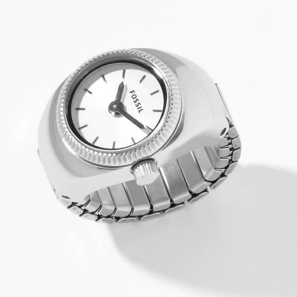 Montre Fossil Watch Ring Blanc