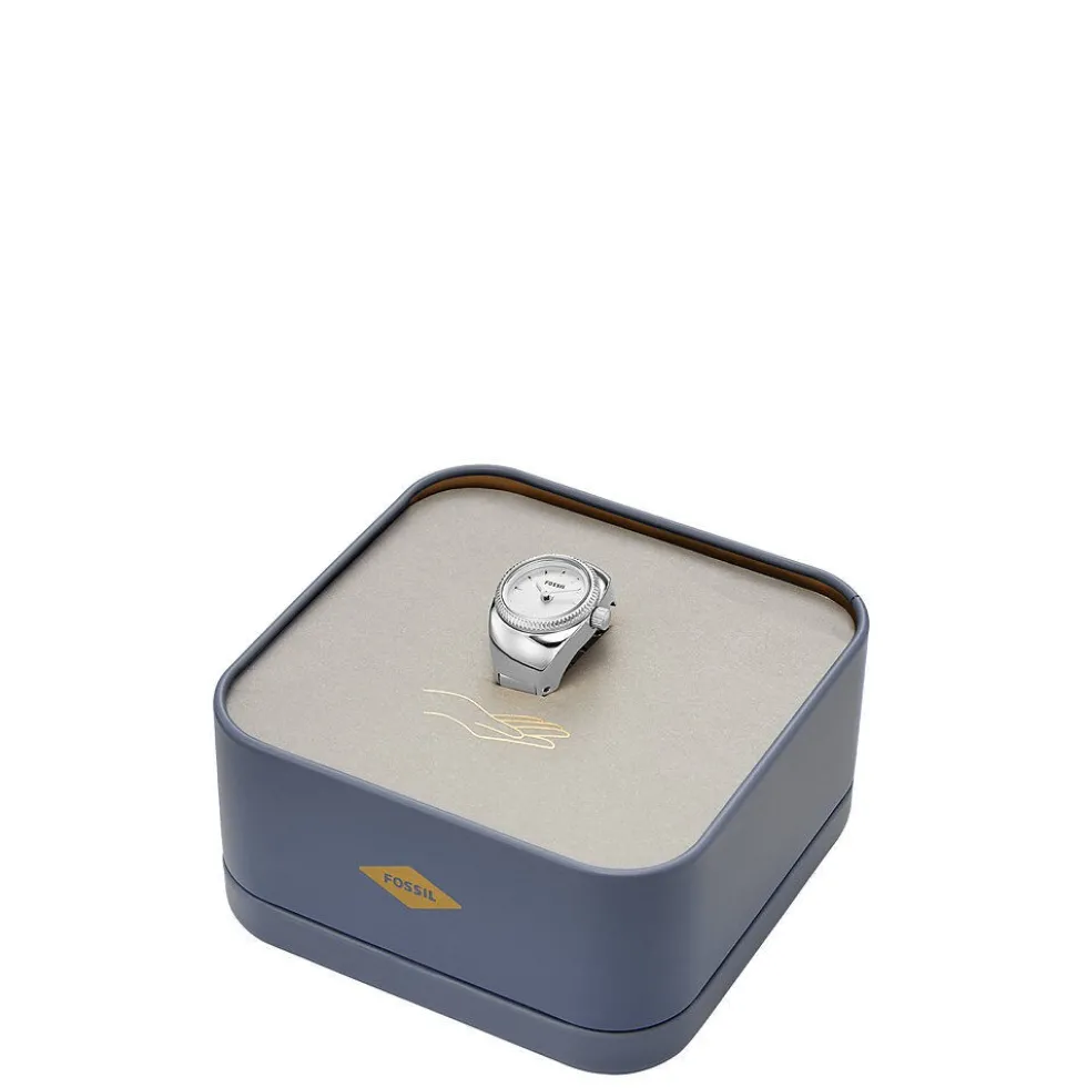 Montre Fossil Watch Ring Blanc