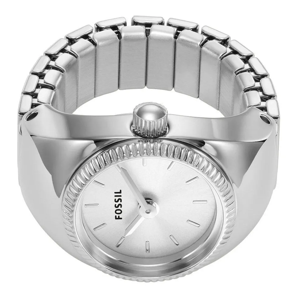 Montre Fossil Watch Ring Blanc