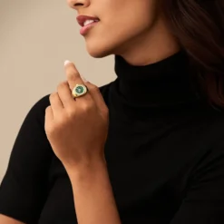 Montre Fossil Watch Ring Vert